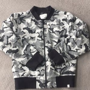 Boys black camouflage jacket